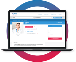 Vue principale du profil médical du médecin sur la plateforme médicale en ligne de Doctoranytime