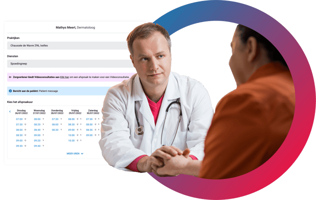 Medische consultatie bij een dermatoloog dankzij online afspraak op Doctoranytime