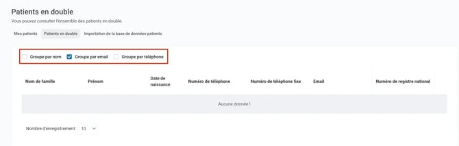 Patients en double-filtrage
