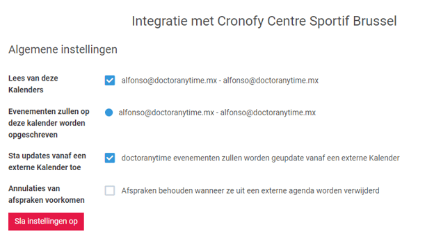 Synchronisatie met een Google account 7